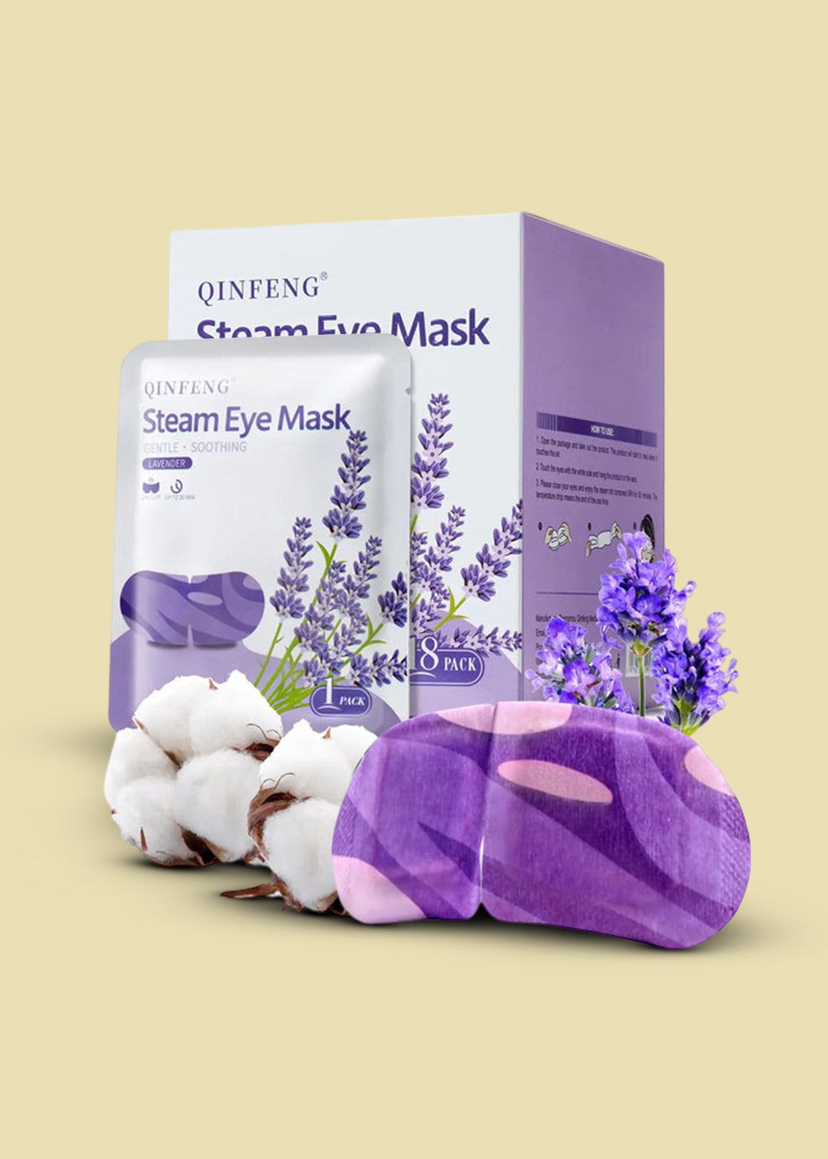 Lavender Heated Eye Mask 18-Pack for Relaxation